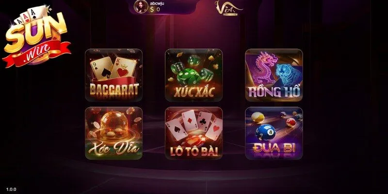 Casino tại Sunwin cung cấp một kho trò chơi phong phú, hiện đại